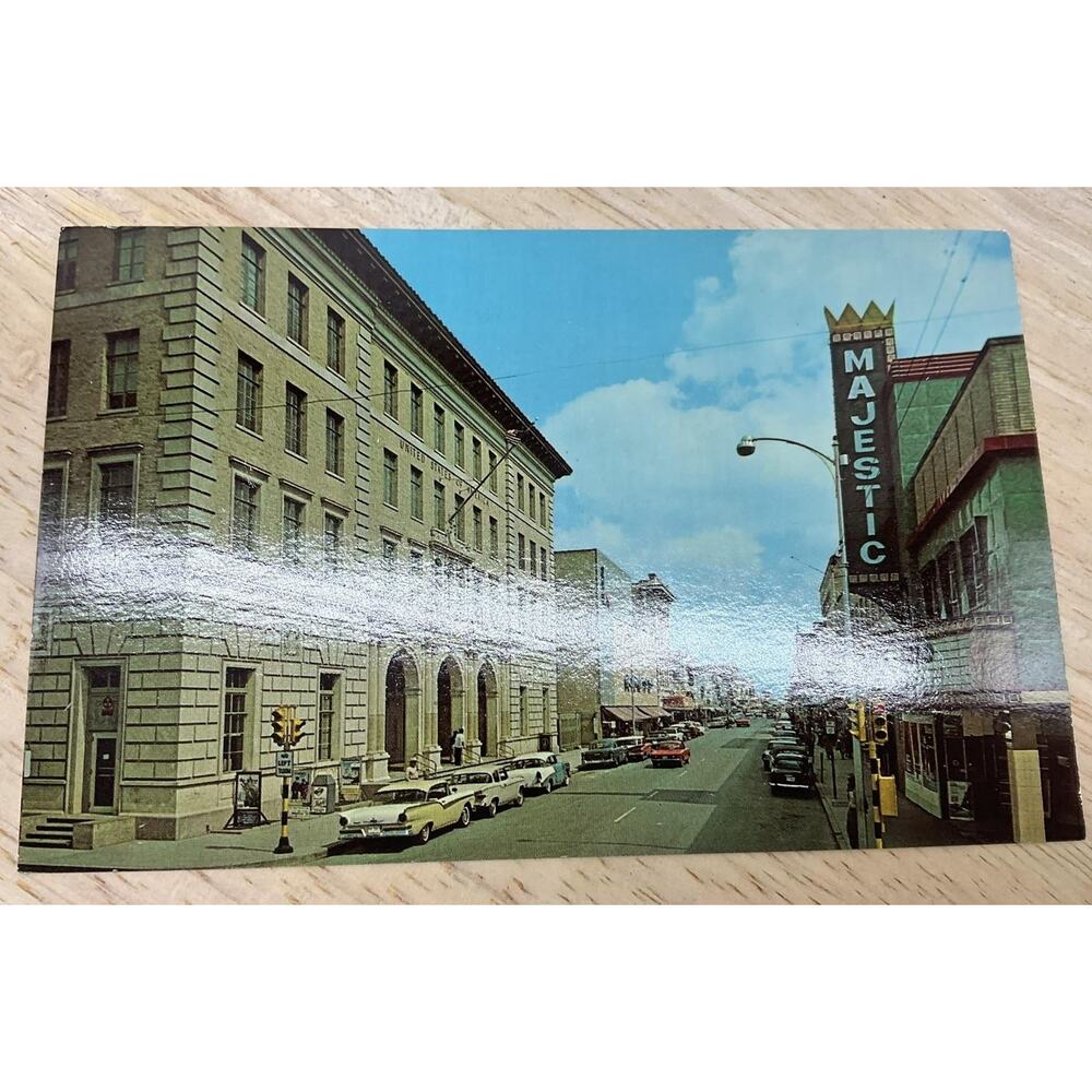 Vintage Downtown Elizabeth St Brownsville Texas Frank Whaley Postcard 5.5x3.5 In
